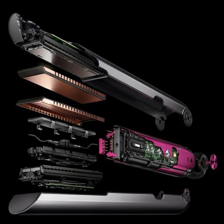 Dyson Piastra Capelli Senza Filo Corrale Nero-nichel/fucsia