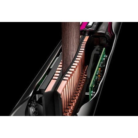 Dyson Piastra Capelli Senza Filo Corrale Nero-nichel/fucsia