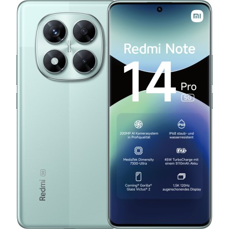 Xiaomi Redmi Note 14 Pro 8+256GB 6.67" 5G Coral Green EU