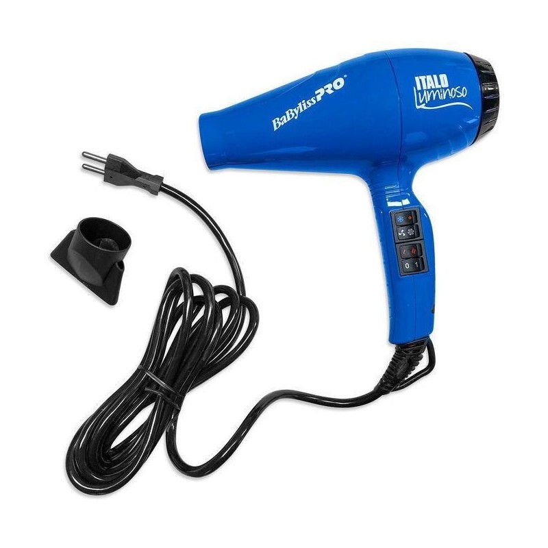 BaByliss Pro Asciugacapelli Italo Luminoso BAB6350IBH 2100W Blu