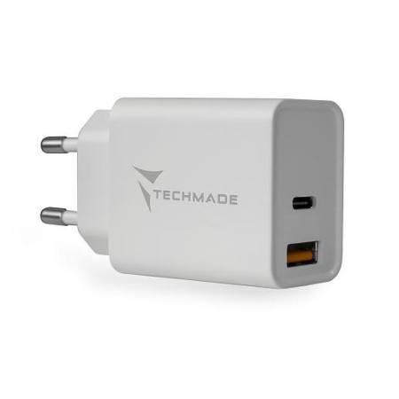 Techmade Caricatore Universale Type-C + USB 20W Fast Charge