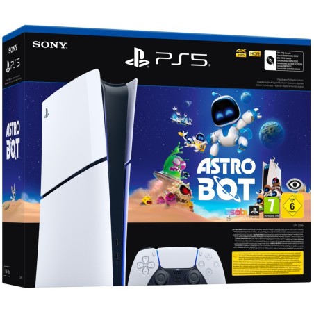 PS5 Console 1TB Digital Slim White Astro Bot Bundle Italia
