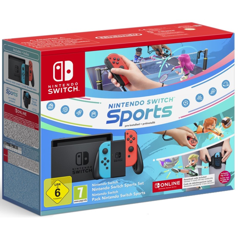 Switch Console 1.1 Neon Blue / Neon Red + Switch Sport + Fascia + 12 Mesi NSO EU