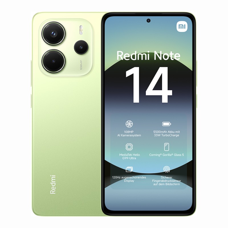 Xiaomi Redmi Note 14 6+128GB 6.67" 4G Lime Green Europa