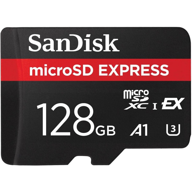 SanDisk Express MicroSD 128GB A1 UHS-I e UHS-II 100MB/s per Switch2
