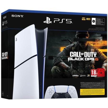 PS5 Console 825GB Digital Ed. White Slim + Call of Duty 6 ITA