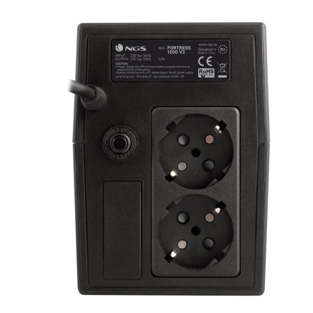 NGS Gruppo di Continuita Fortress 1200V2 UPS 800VA 480W 2Schuko