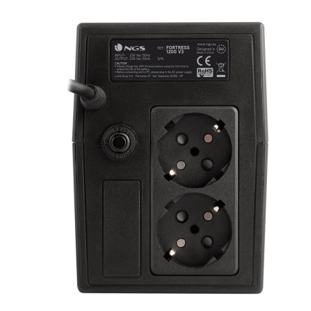 NGS Gruppo di Continuita Fortress 1200V2 UPS 800VA 480W 2Schuko