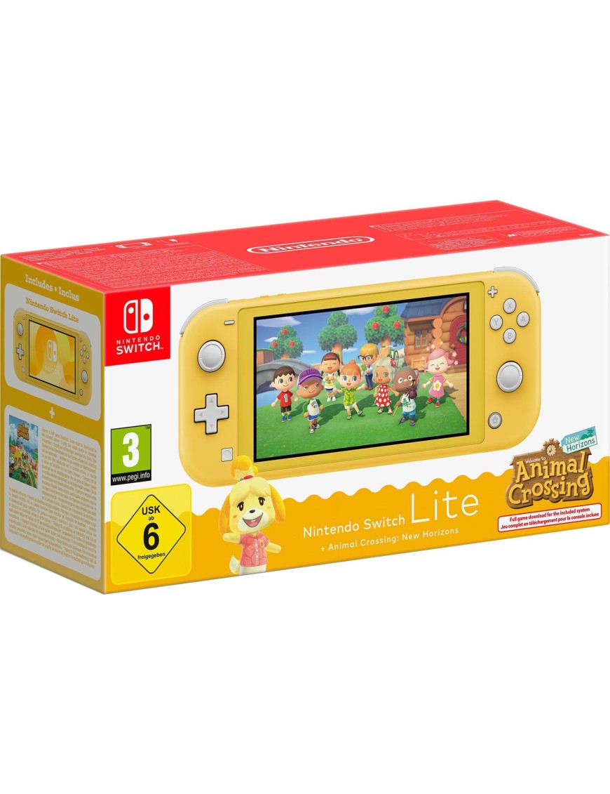 Switch lite Console Animal Crossing Yellow