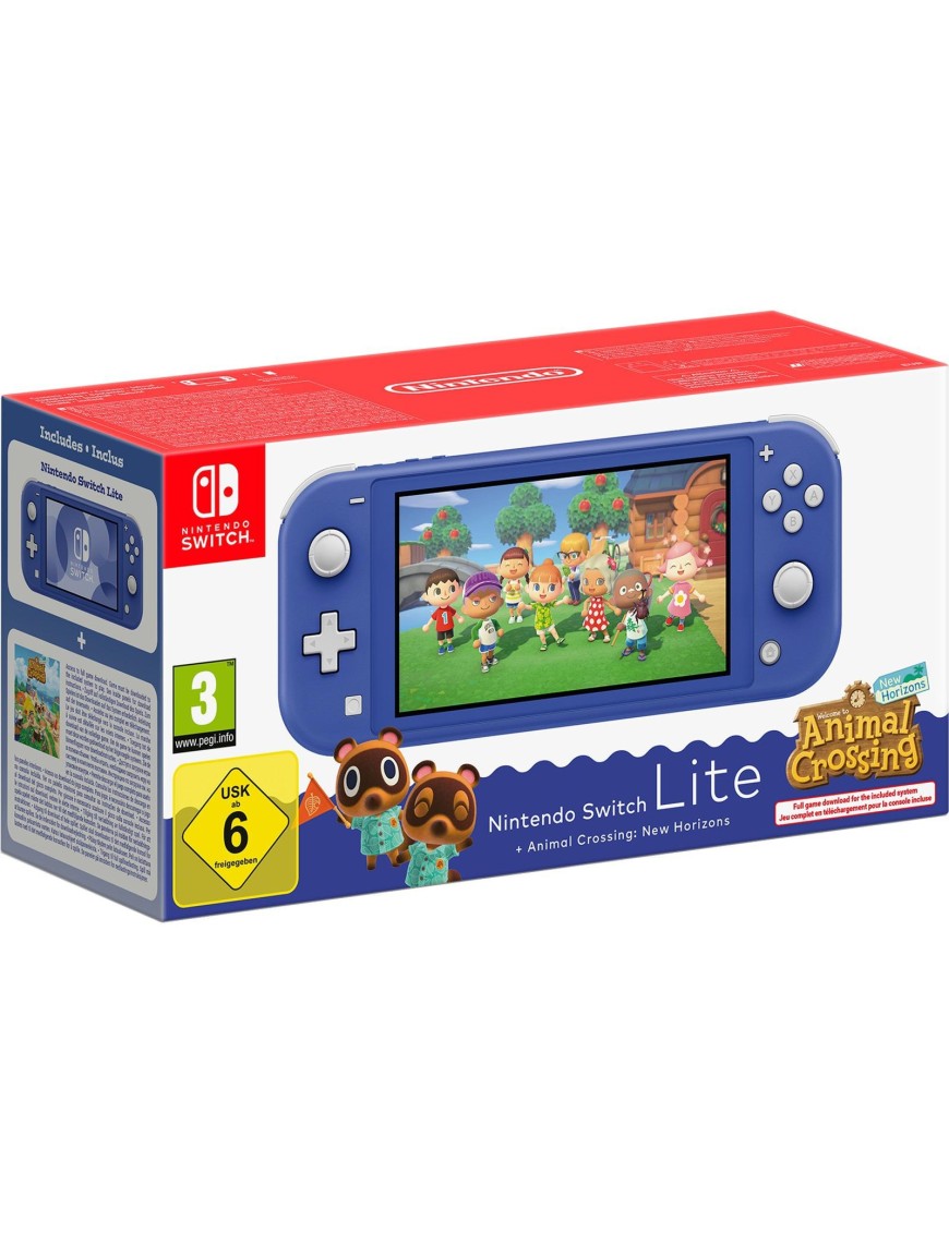 Switch lite Console Animal Crossing Blue
