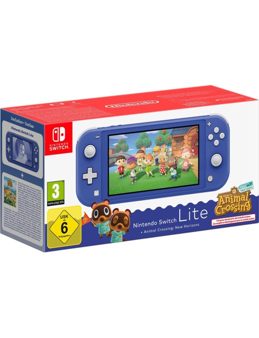 Switch lite Console Animal Crossing Blue
