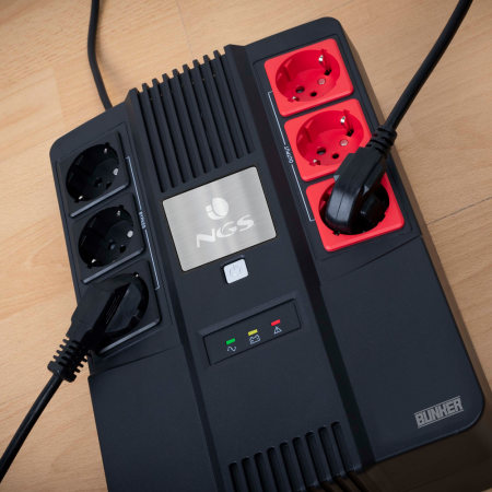 NGS Gruppo di Continuita FortressBunker UPS 600VA 360W 3+3Schuko