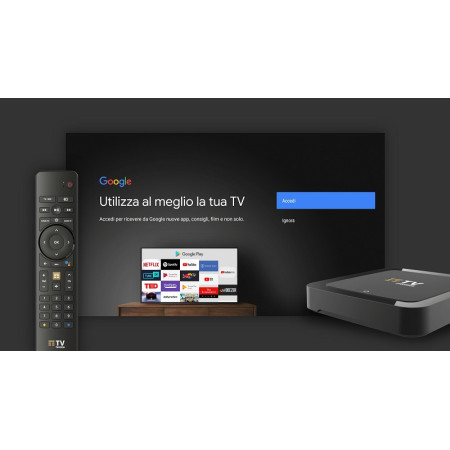 TIM TIMVISION Box Sagemcom Android TV HDMI DTIW3930 4K UHD WiFi6 Bluetooth + Telecomando