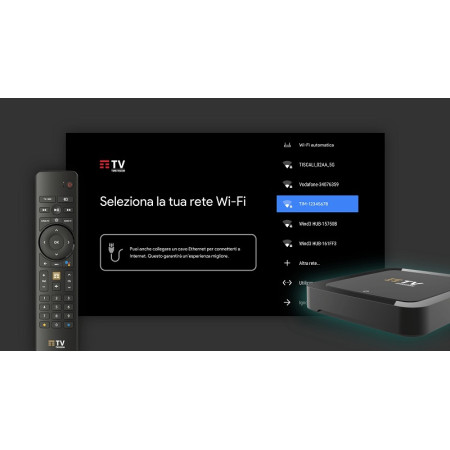 TIM TIMVISION Box Sagemcom Android TV HDMI DTIW3930 4K UHD WiFi6 Bluetooth + Telecomando