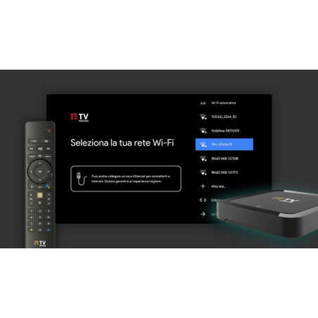 TIM TIMVISION Box Sagemcom Android TV HDMI DTIW3930 4K UHD WiFi6 Bluetooth + Telecomando