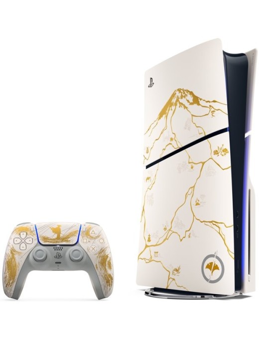 PS5 Console 1TB Ghost Of Yotei Gold Limited Edition White Slim Italia