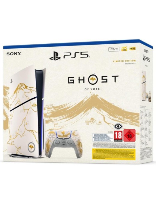 PS5 Console 1TB Ghost Of Yotei Gold Limited Edition White Slim Italia