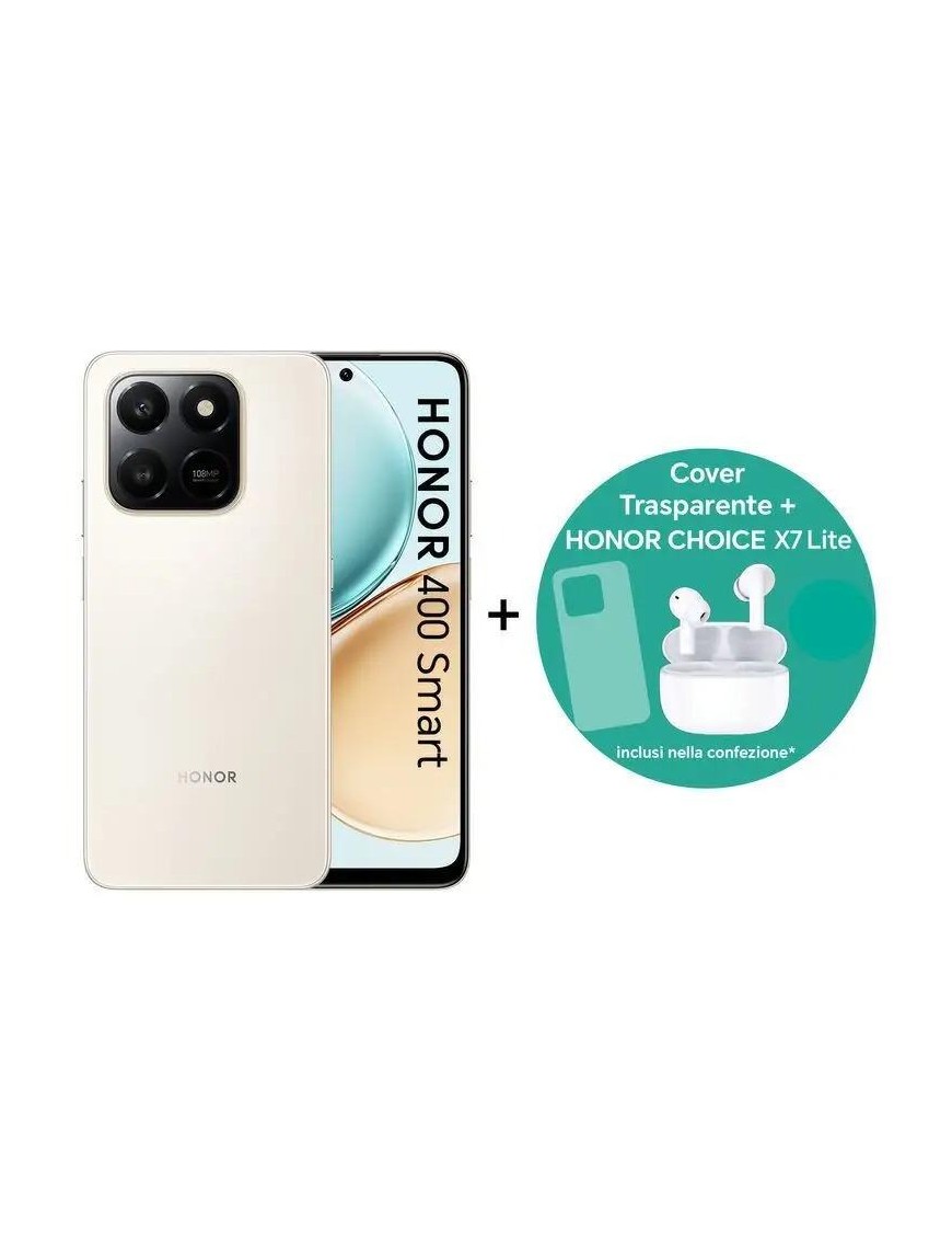 Honor 400 Smart 6+128GB 6.77" 4G Desert Gold Dual Sim Italia + Choice X7 Lite