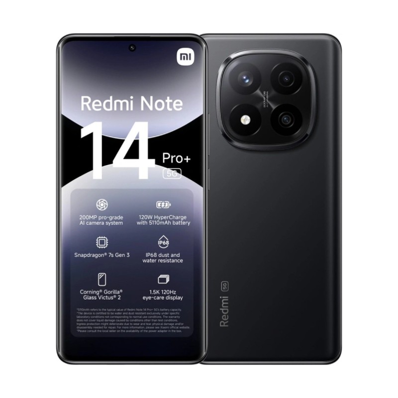 Xiaomi Redmi Note 14 Pro+ 12+512GB 6.67" 5G Midnight Black Wind3