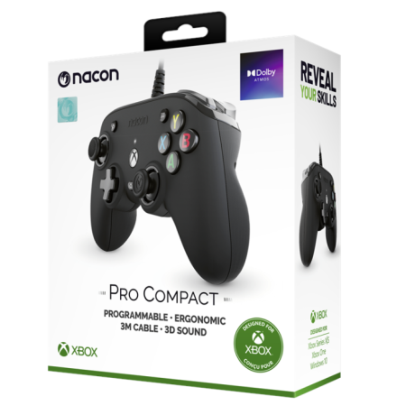 XBOX Serie X Nacon Pro Compact Controller Lic. Ufficiale Xbox Nero