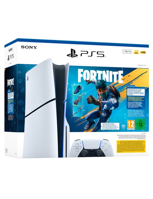 Sony PlayStation 5 PS5 Console 1TB Standard Slim White + Fortnite Flowering Chaos