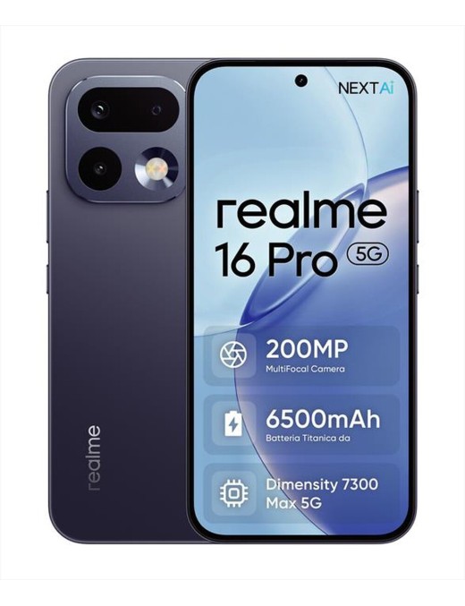 Realme 16 Pro 8+512GB 6.78" 5G Pebble Grey Italia