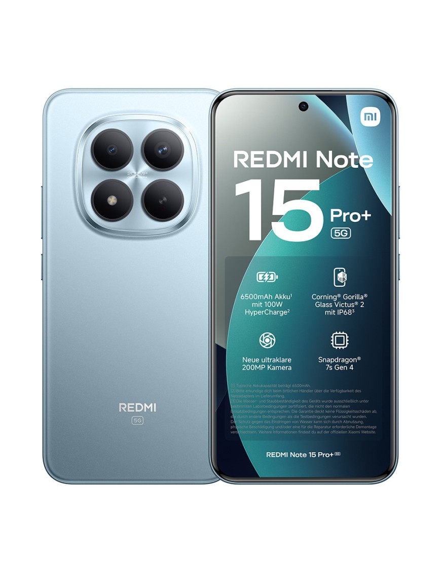 Xiaomi Redmi Note 15 Pro+ 8+256GB 6.83" 5G Glacier Blue Europa