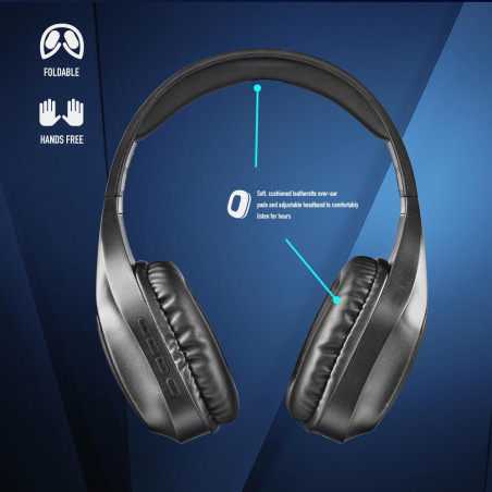NGS Cuffie Bluetooth +Mic Artica Wrath Black