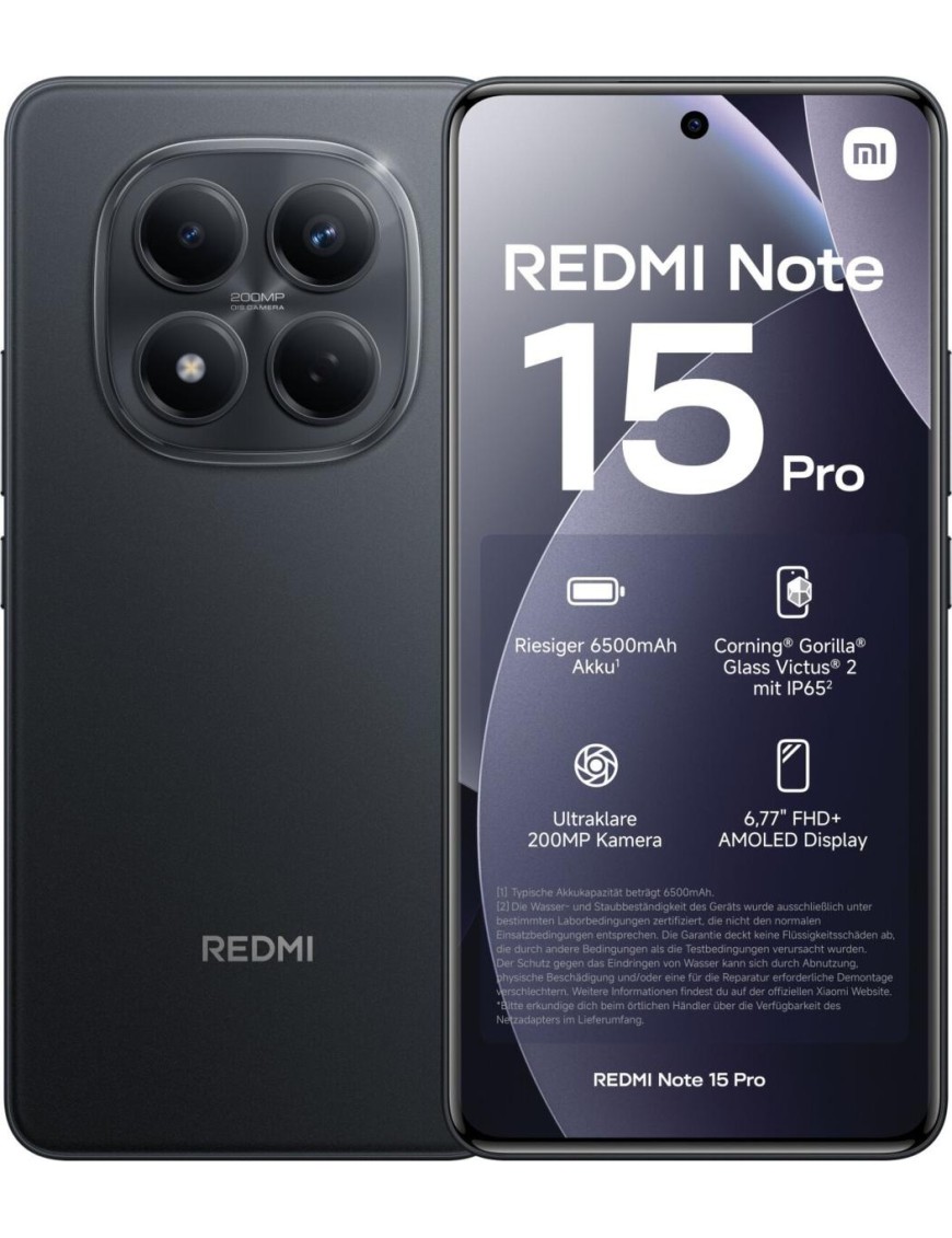 Xiaomi Redmi Note 15 Pro 4G 8+256GB 6.77" Black Europa