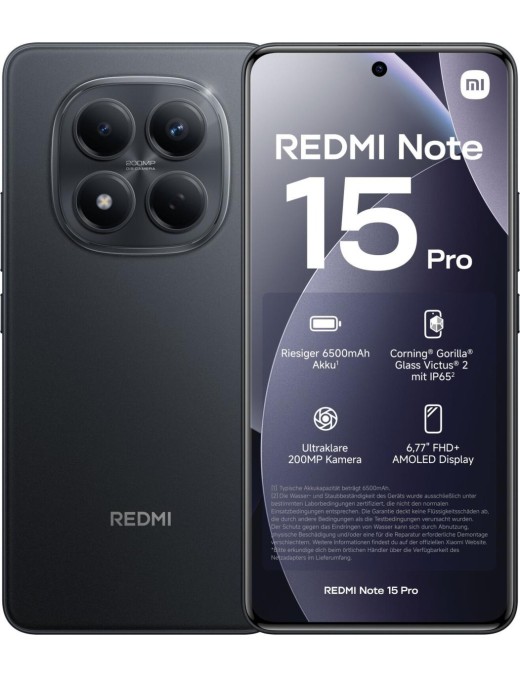 Xiaomi Redmi Note 15 Pro 4G 8+256GB 6.77" Black Europa