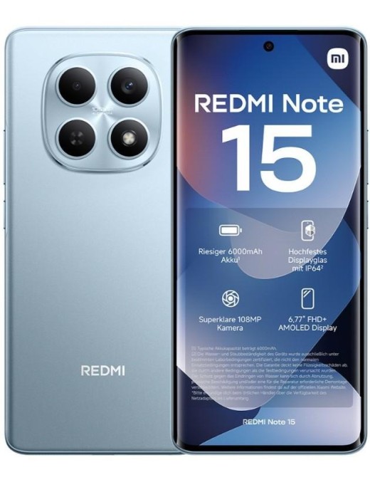 Xiaomi Redmi Note 15 4G 6+128GB 6.77" Glacier Blue Europa