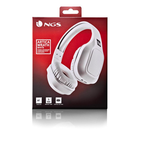 NGS Cuffie Bluetooth +Mic Artica Wrath White