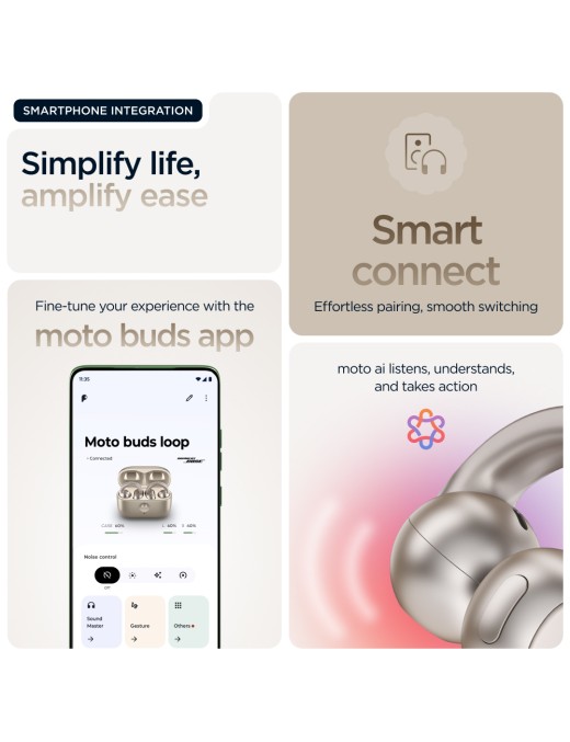 Motorola Moto Buds Loop By Bose Swarowski French Oak