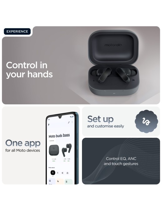 Motorola Moto Buds Bass Dark Shadow