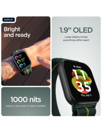 Motorola moto watch fit 4.83 cm (1.9") OLED 44.5 mm Digital Touchscreen Green, Grey GPS (satellite)
