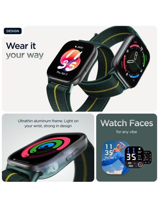 Motorola moto watch fit 4.83 cm (1.9") OLED 44.5 mm Digital Touchscreen Green, Grey GPS (satellite)