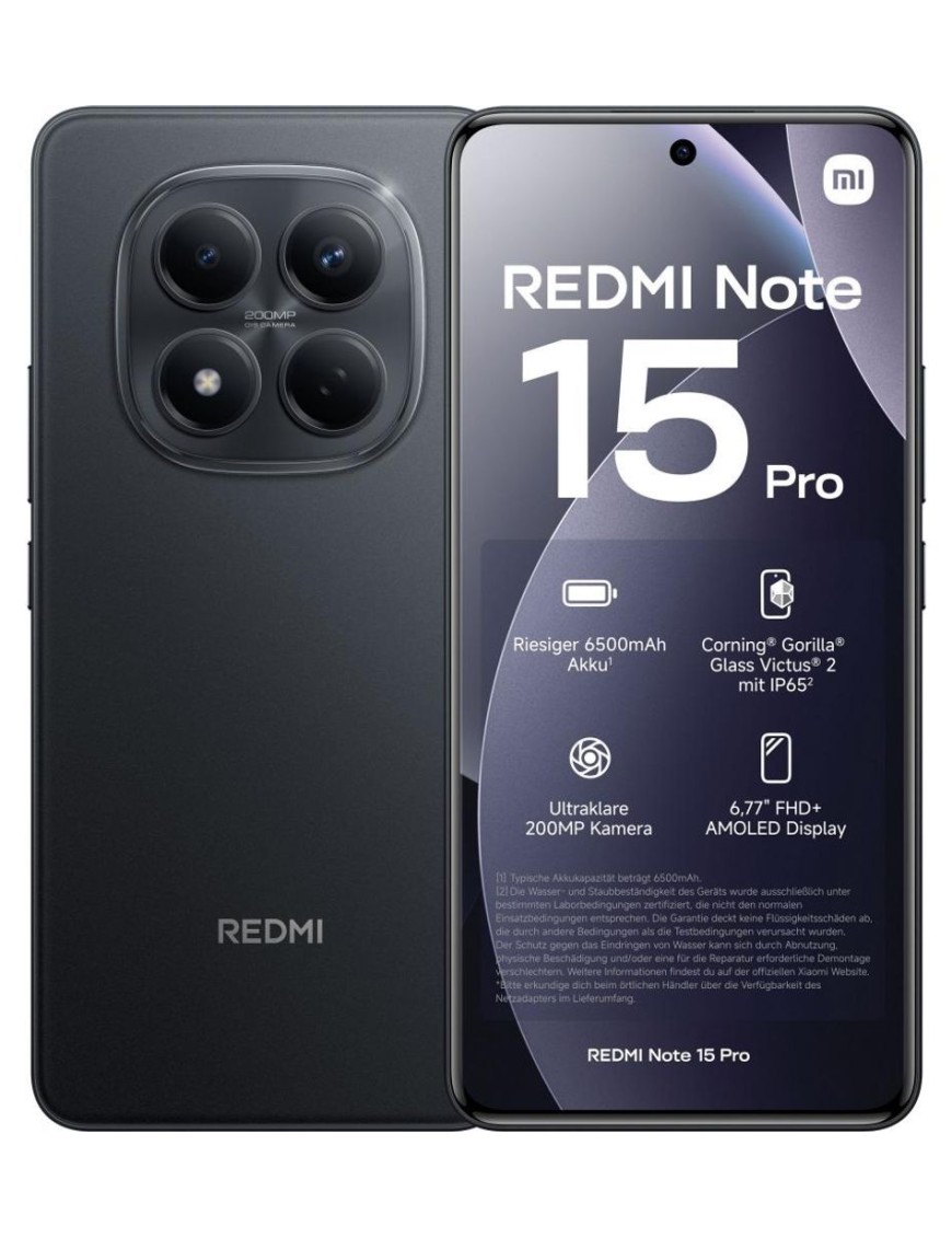 Xiaomi Redmi Note 15 Pro 4G 12+512GB 6.77" Black Europa