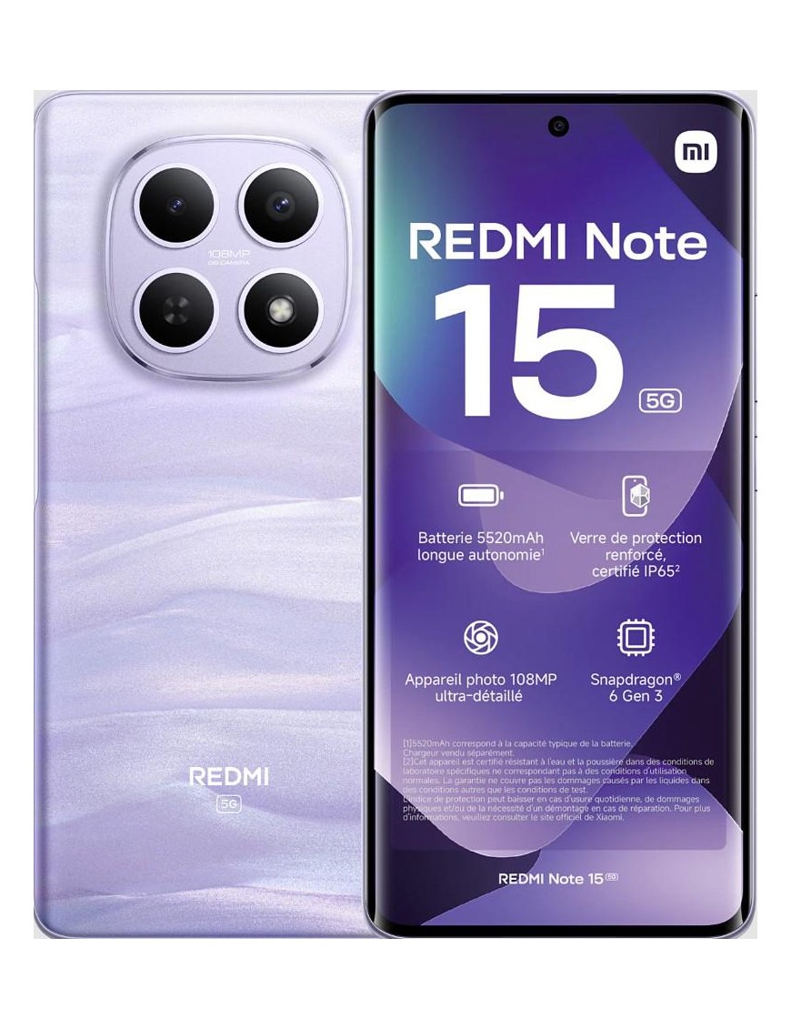 Xiaomi Redmi Note 15 8+256GB 6.77" 5G Mist Purple Wind3