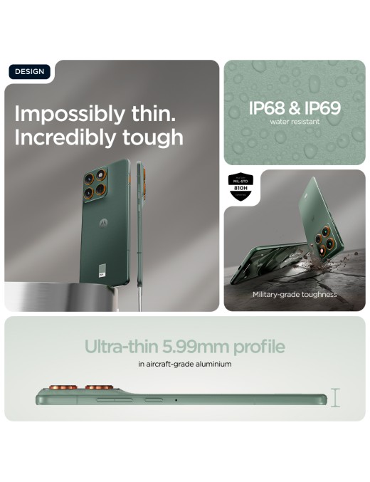 Motorola edge 70 17 cm (6.7") Dual SIM Android 16.0 5G USB Type-C 12 GB 512 GB 4800 mAh Green