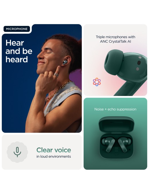 Motorola Auricolari Moto Buds Bass Posy Green