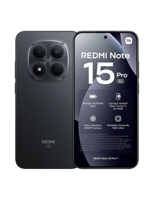 Xiaomi Redmi Note 15 Pro 12+512GB 6.83" 5G Black Europa