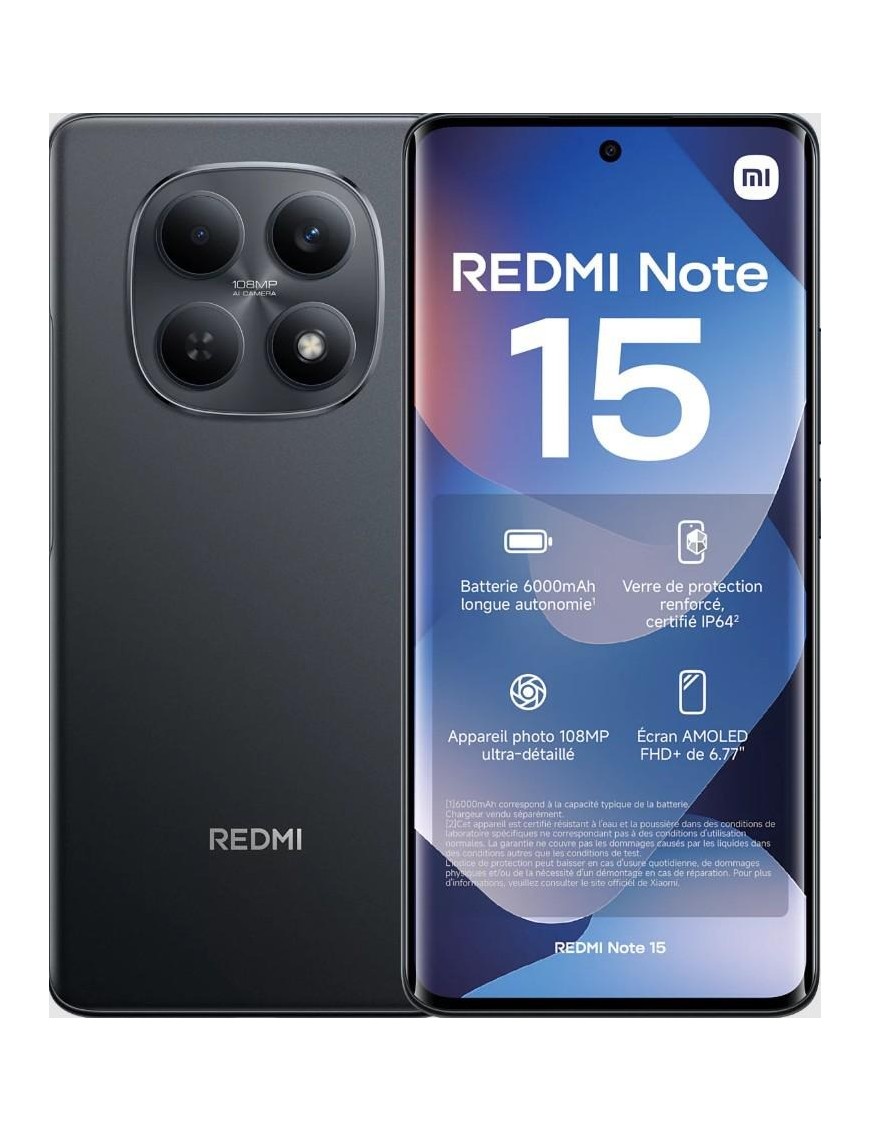 Xiaomi Redmi Note 15 4G 6+128GB 6.77" Black Wind3