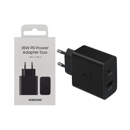 Samsung Caricatore 35W Duo EP-TA220 FC USB-C Black