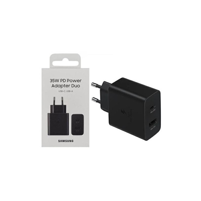 Samsung Caricatore 35W Duo EP-TA220 FC USB-C Black