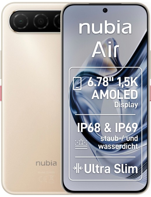 ZTE Nubia Air 8+256GB 6.78" 5G Titanium Desert Italia