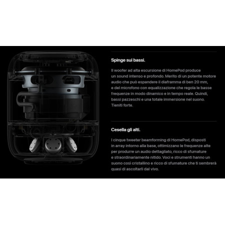 Apple HomePod 2023 Midnight ITA MQJ73ZD/A