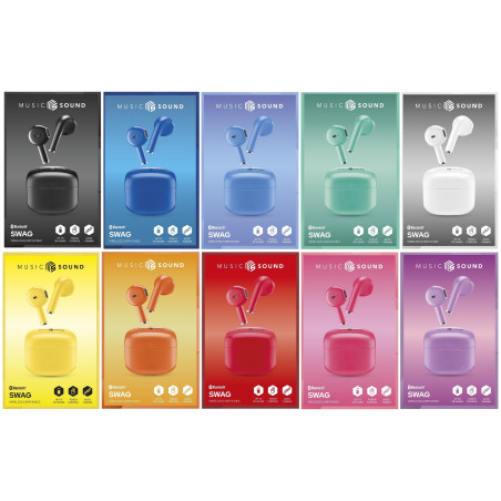 Cellularline MS Auricolari Swag TWS BT Nero