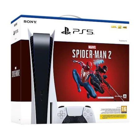 PS5 Console 825GB Standard Ed. White + Marvels Spider-Man 2 EU