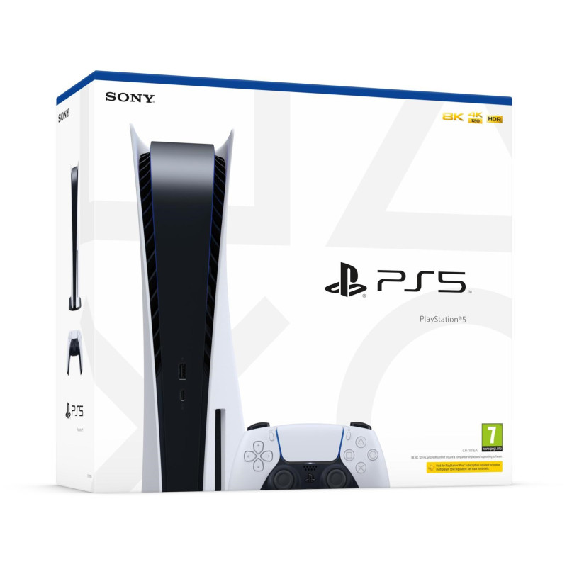 PS5 Console 825GB Standard Edition White C Chassis EU