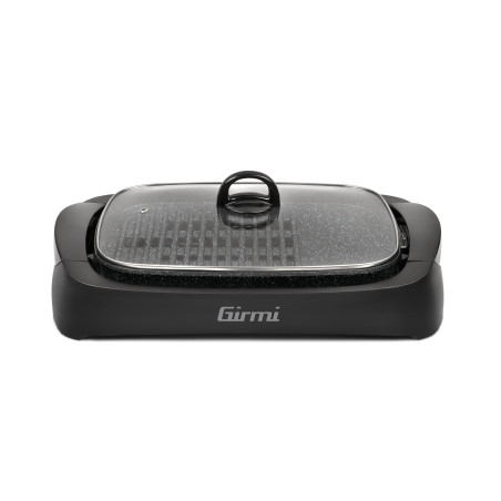Girmi Griglia Piastra BQ90 Antiaderente 29x23cm +Coperchio 2200W